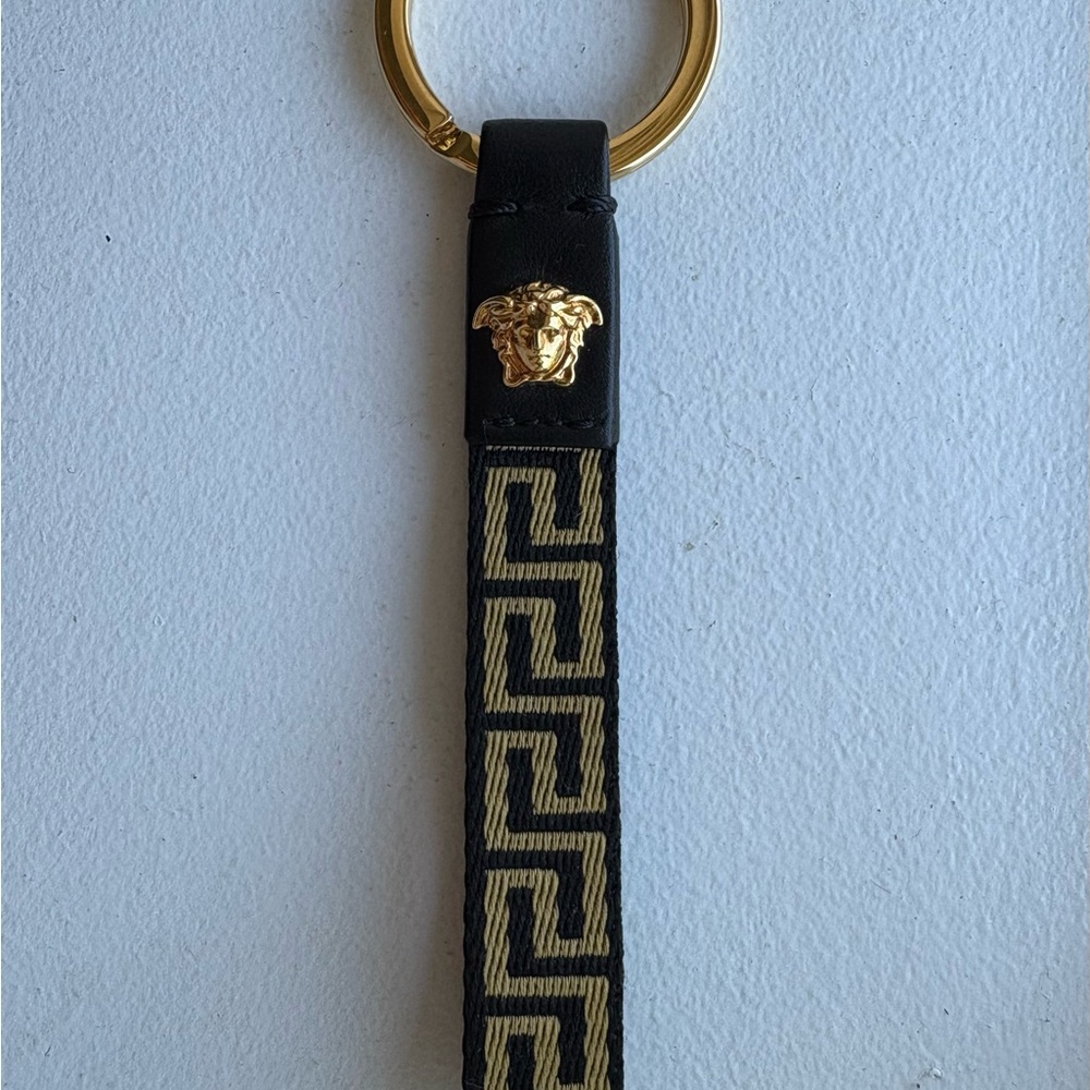 Versace Black and Gold Keychain